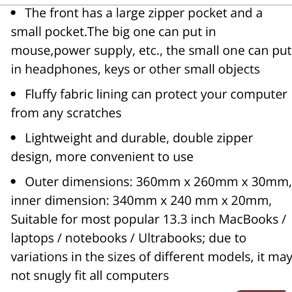 MacBook Air 13/Macbook PRO Protective Bag with Organizer-Dark GRAY